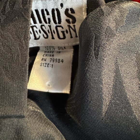 Chico's Asian-Influence Reversible Silk Jacket - Picture 3 of 4